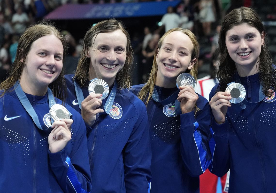 Katie Ledecky wins record 13th medal with a silver; Summer McIntosh and