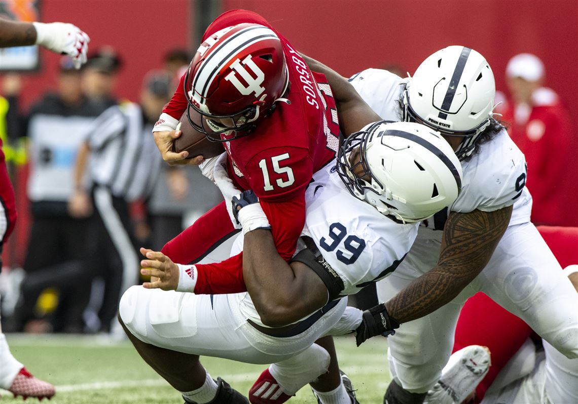 Penn State defense had its second sack party of the season in commanding effort against Indiana