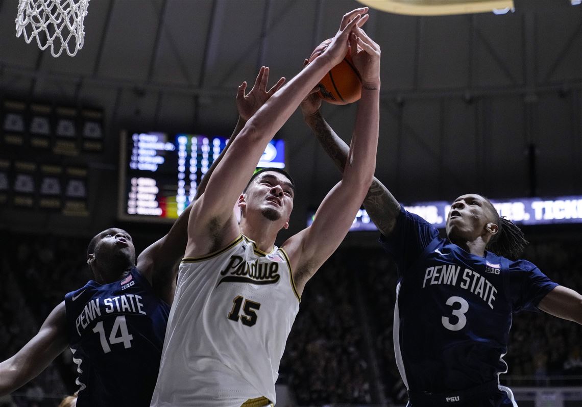 Zack Edey, 3-point shooters help No. 1 Purdue rebound with rout of Penn