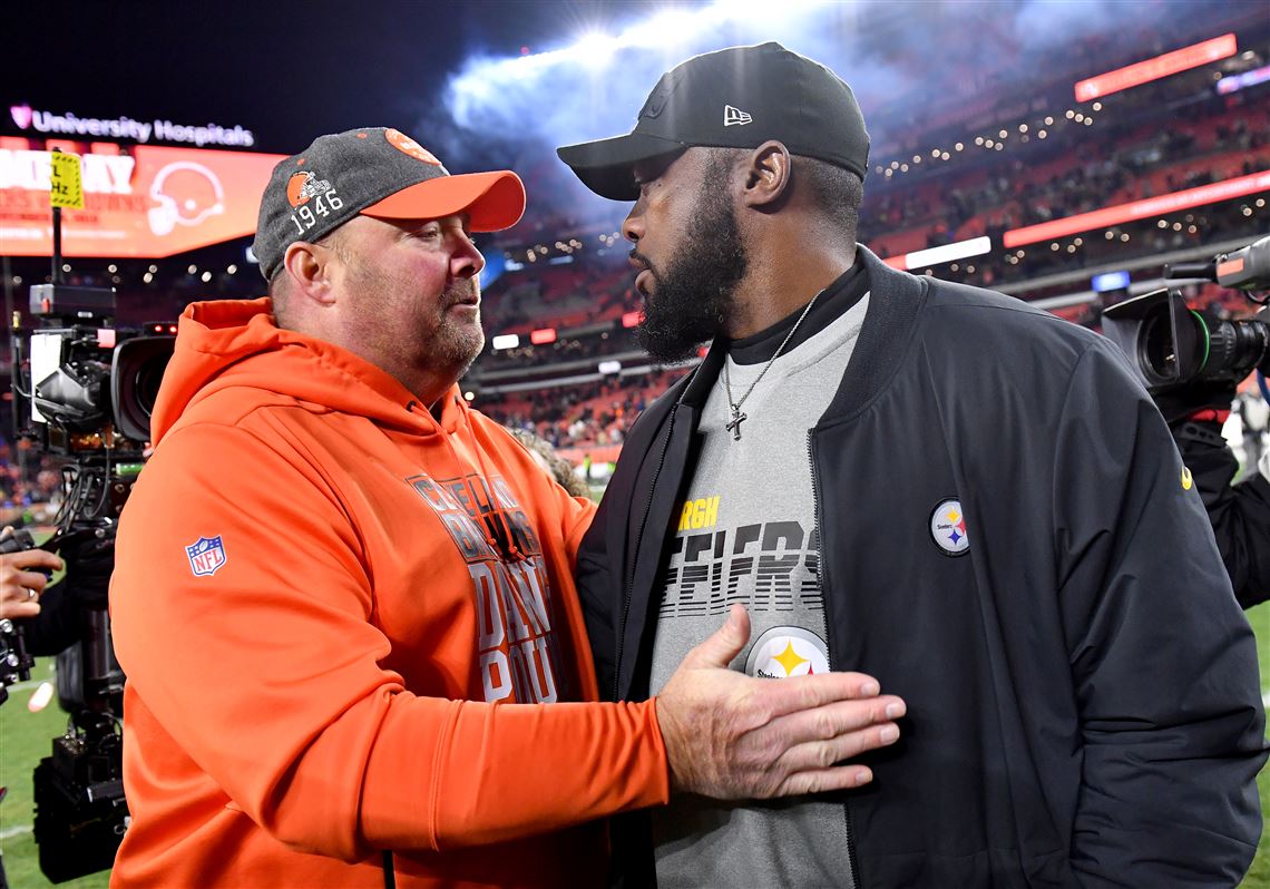 Cleveland Browns head coach Freddie Kitchens seen wearing 'Pittsburgh  started it' T-shirt