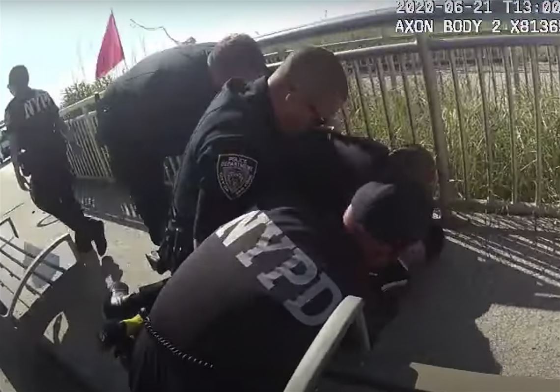 NYPD officer charged in swift test of state’s chokehold ban