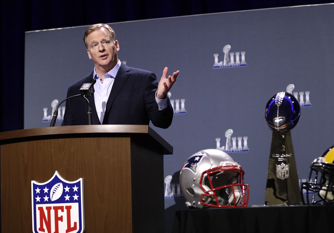 NFL Commissioner Roger Goodell addresses media amid national