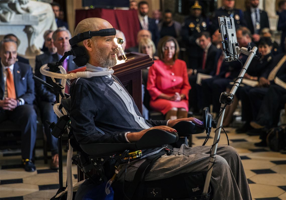 Steve Gleason receives the Congressional Gold Medal for his ALS work