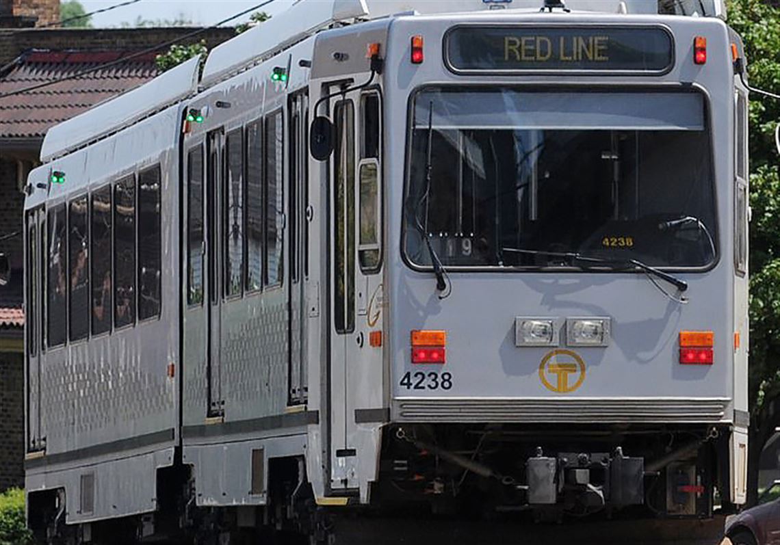 Pittsburgh Port Authority's light rail passes through Beechview on Friday, June 8, 2012.