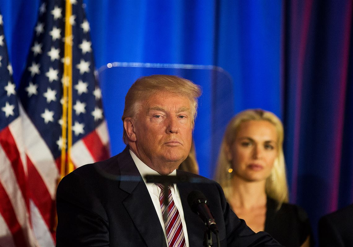 Donald Trump speaks in June during a primary night event at Trump National Golf Club Westchester in Briarcliff Manor, N.Y.