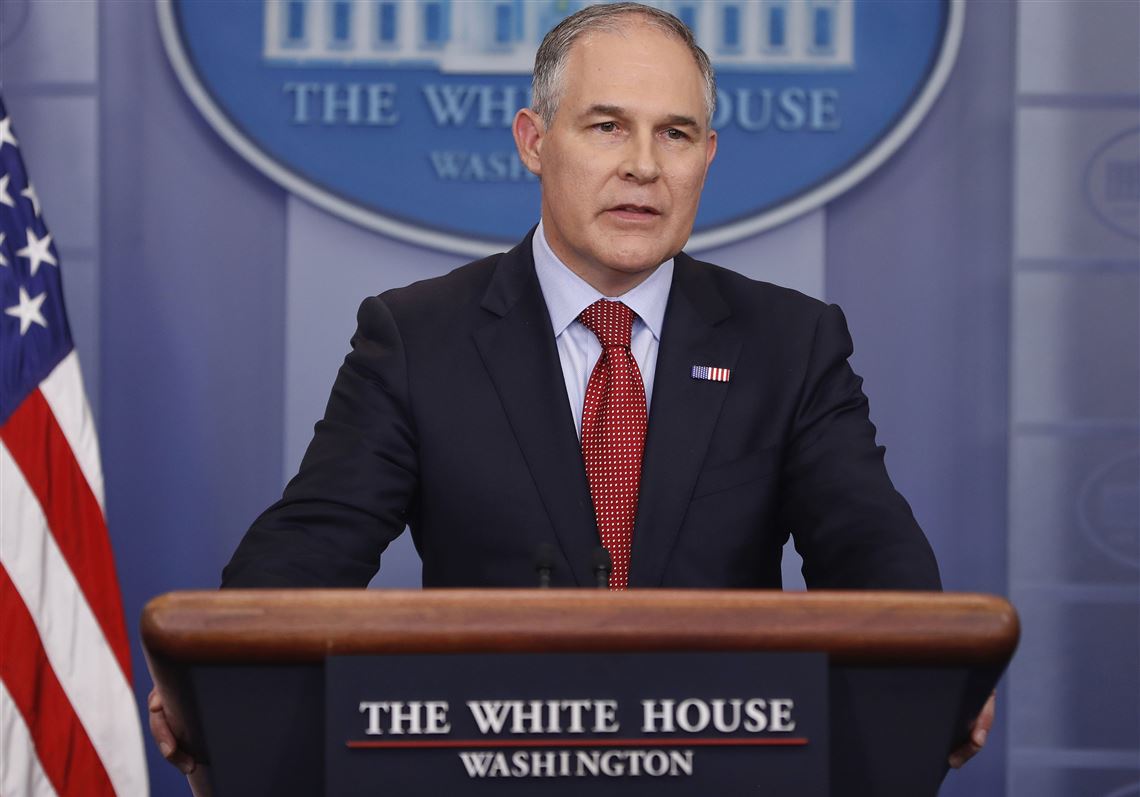 In this June 2 file photo, EPA Administrator Scott Pruitt speaks to the media during the daily briefing in the Brady Press Briefing Room of the White House in Washington.