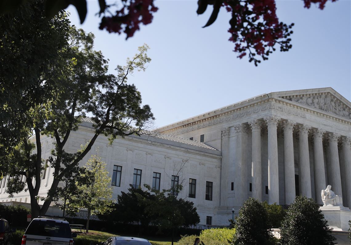 The Supreme Court is seen Monday, July 9, 2018, in Washington. 