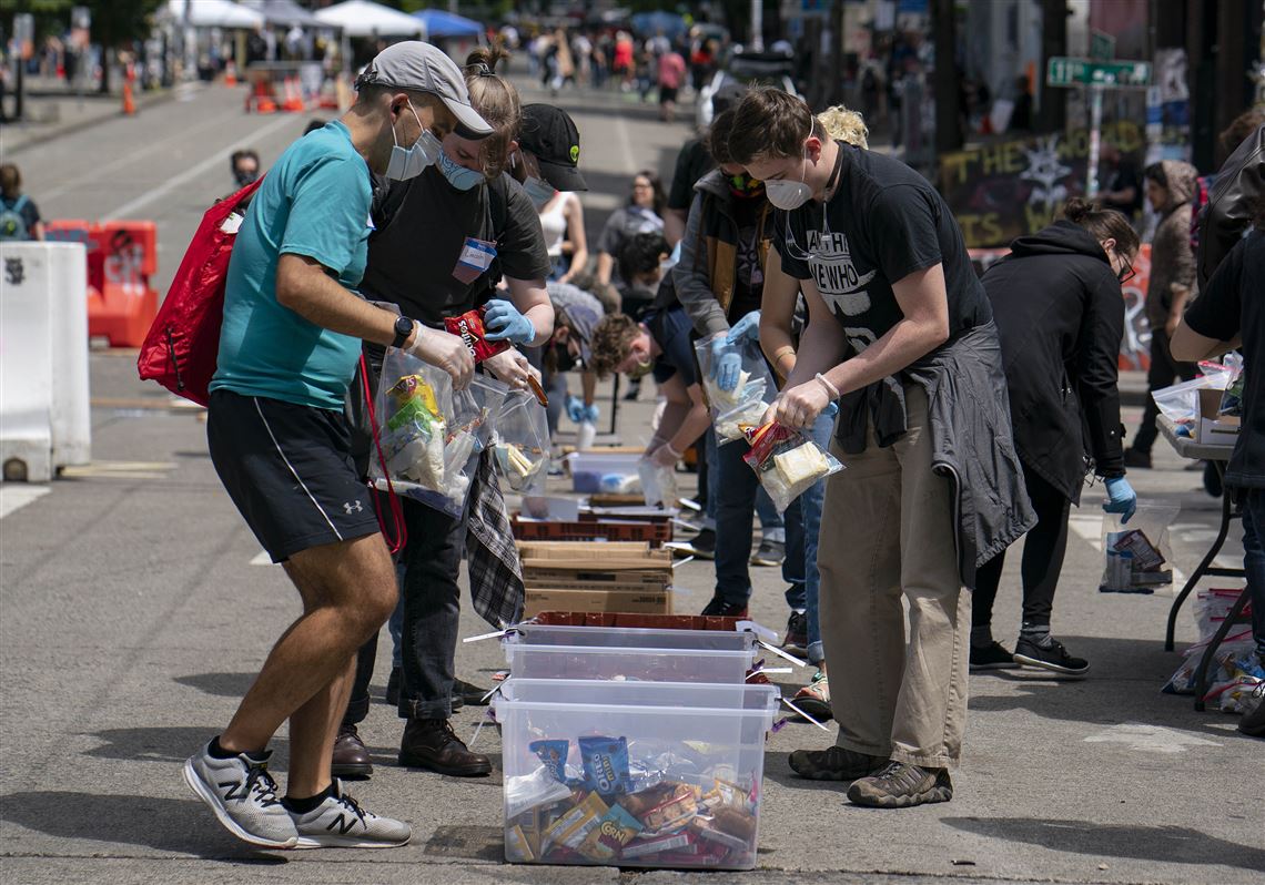 Trump fumes as protesters stake out festive zone in Seattle | Pittsburgh  Post-Gazette