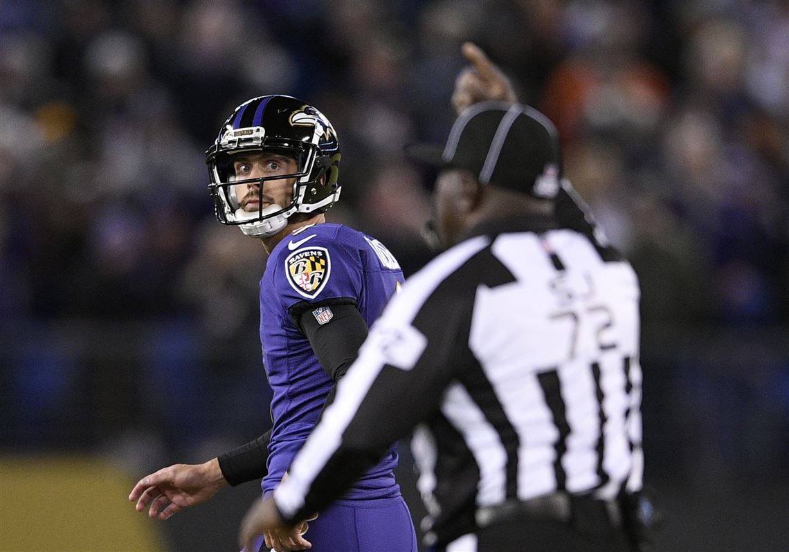 Uniform Worn by Ravens Kicker Justin Tucker on Display at Hall of