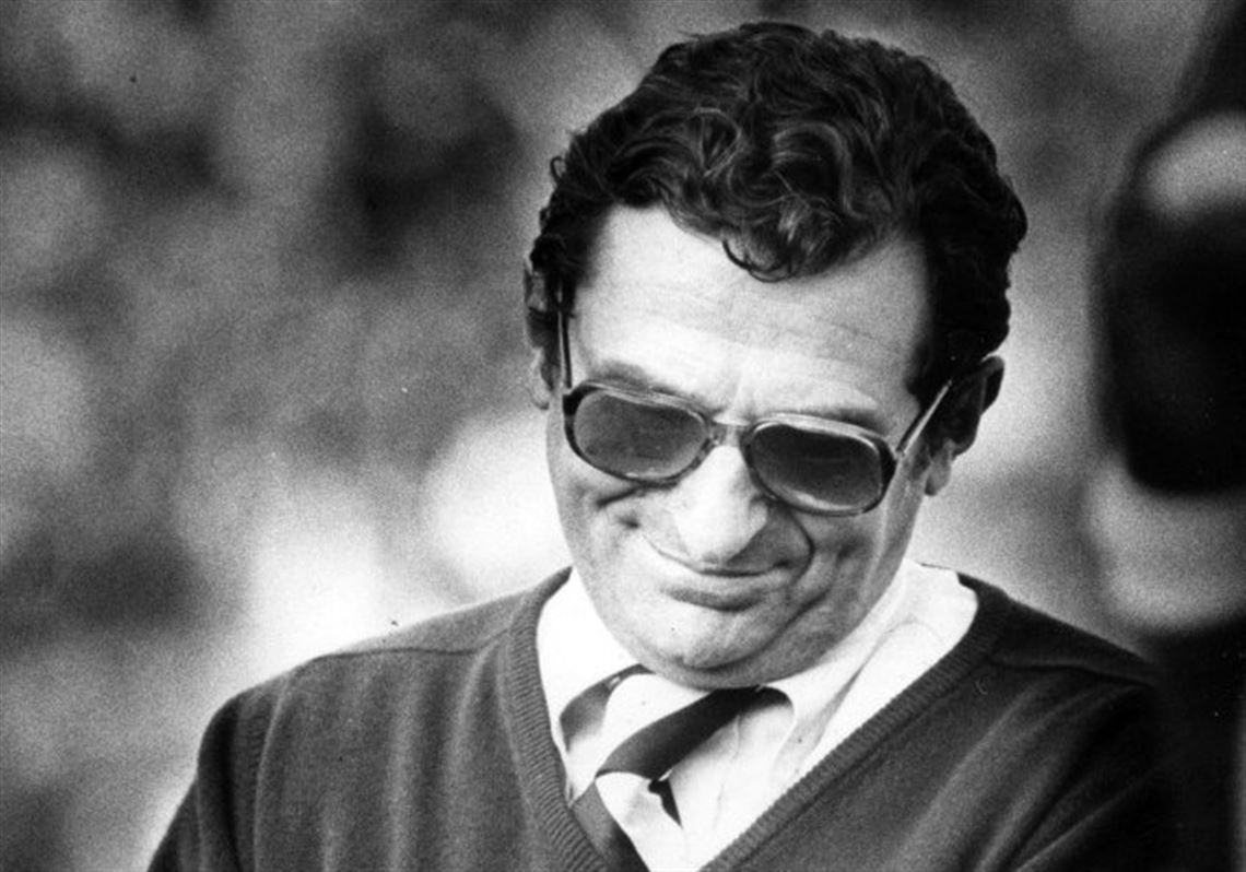 Penn State coach Joe Paterno walks the sidelines during the Dec. 30, 1985 game against Pitt  at Pitt Stadium.