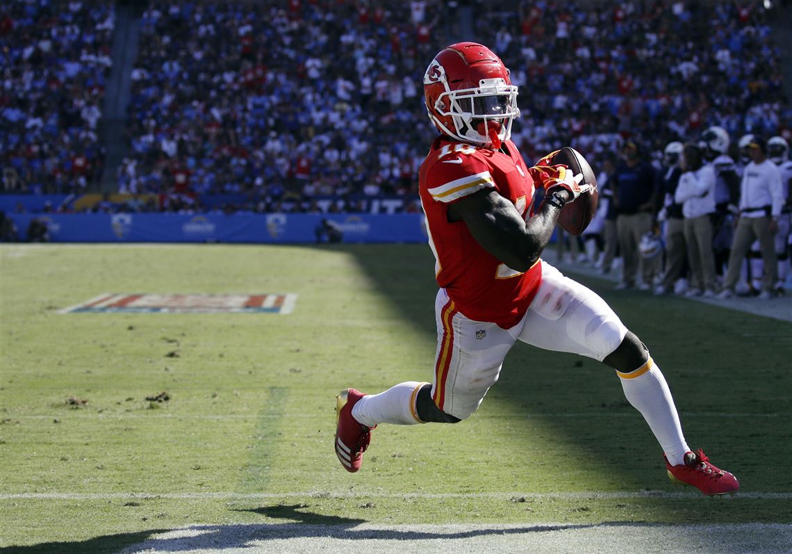 Kansas City Chiefs' Tyreek Hill is working to outrun past