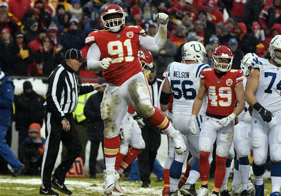 Kansas City Chiefs defensive tackle Derrick Nnadi (91) is seen on