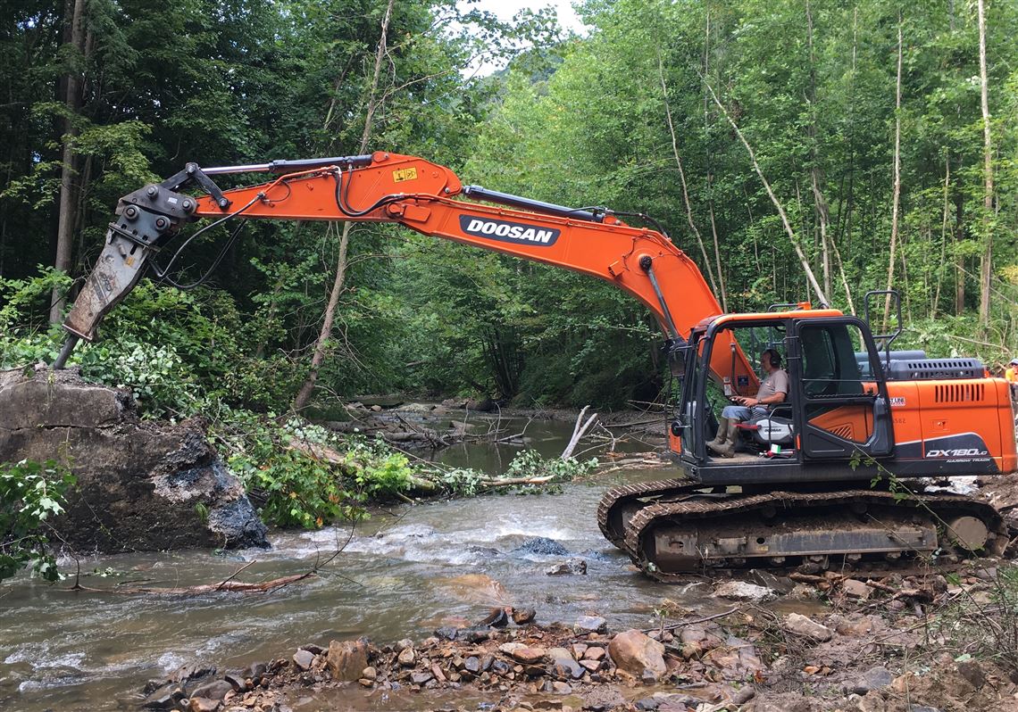 Removal of failed dams expected to improve Dunbar Creek | Pittsburgh ...