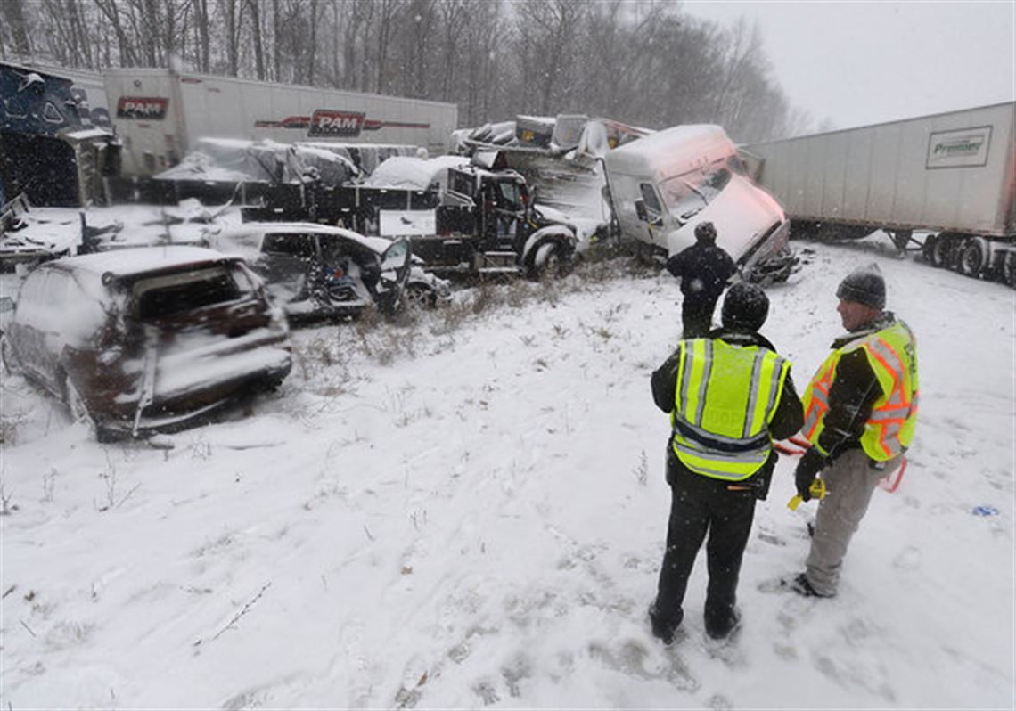 Section of westbound I-90 in Erie County reopens after 17-vehicle ...