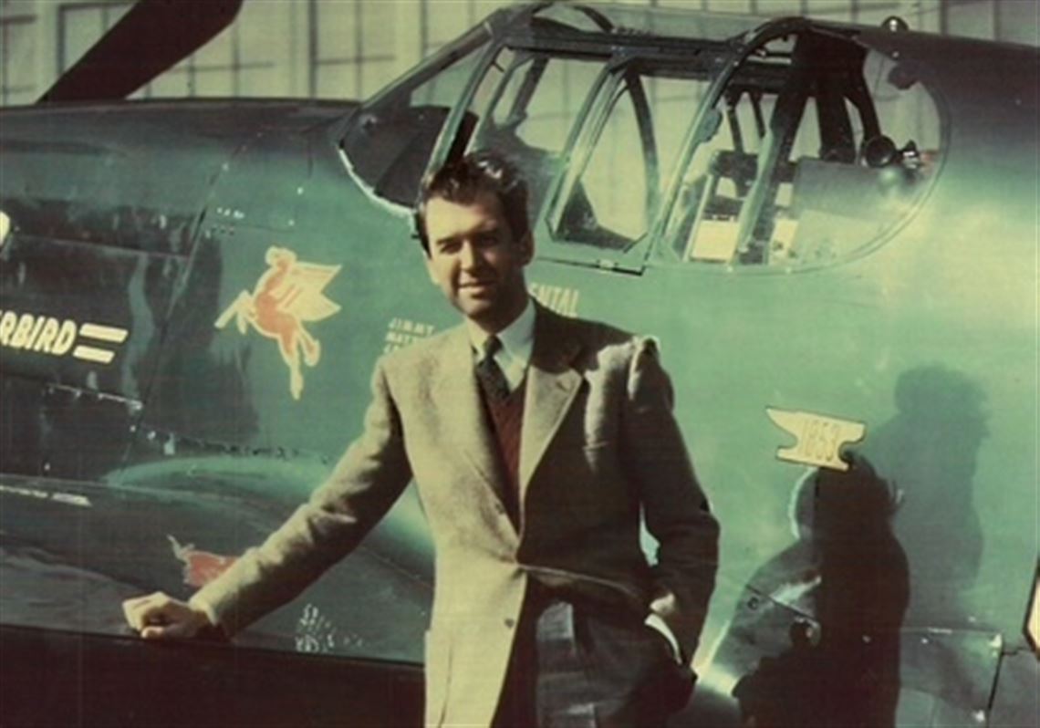 Jimmy Stewart's P-51C Mustang is landing in his hometown before heading to the Smithsonian
