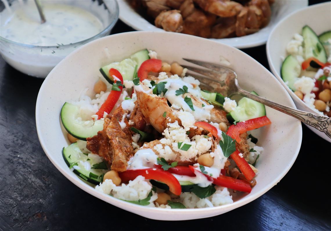 Gretchen's table chicken shawarma bowl is a tasty, healthy and