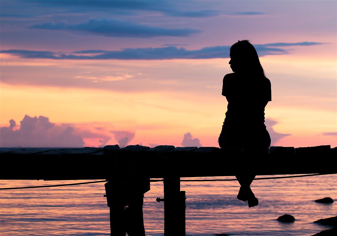 One Business Man Sad Lonely Silhouette Stock Photo - Image of