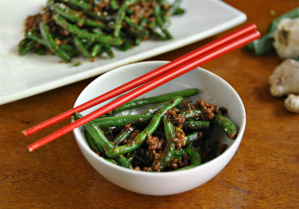 Let's eat Green Beans with Pork and Garlic Black Bean Sauce
