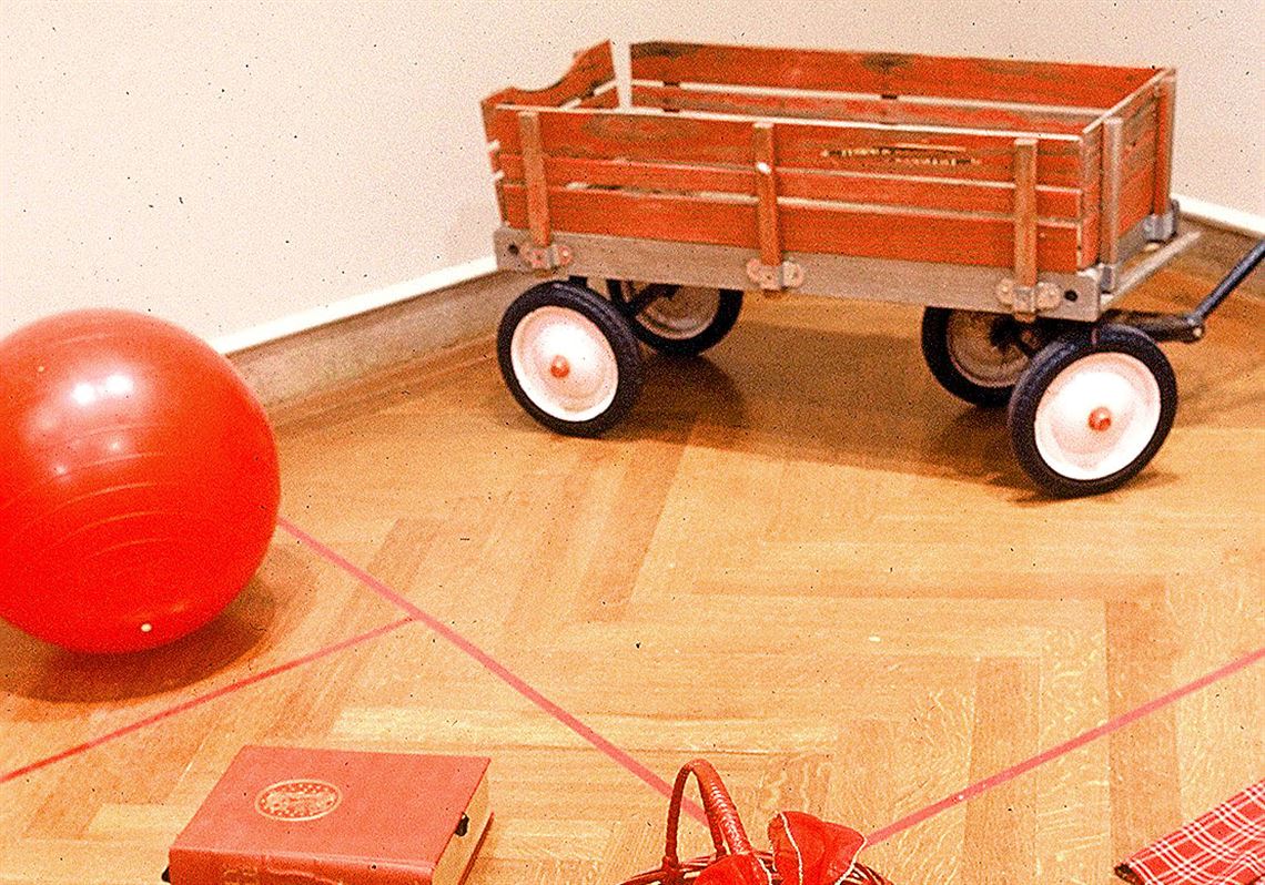 Alison Knowles, installation view of “Celebration Red.”