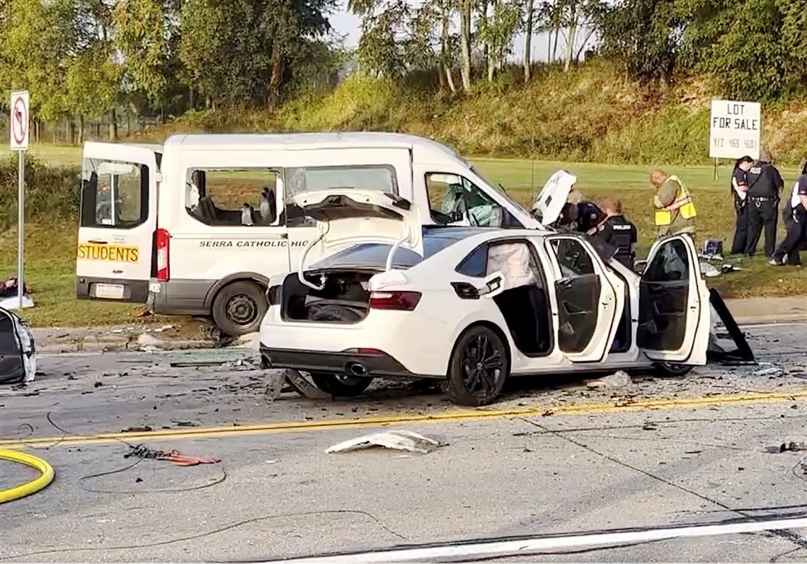 Driver dies in Mission Point rollover crash, van hits parked cars