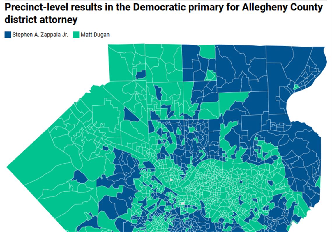 Let’s go to the map: See how Matt Dugan won the Democratic primary for Allegheny County district attorney