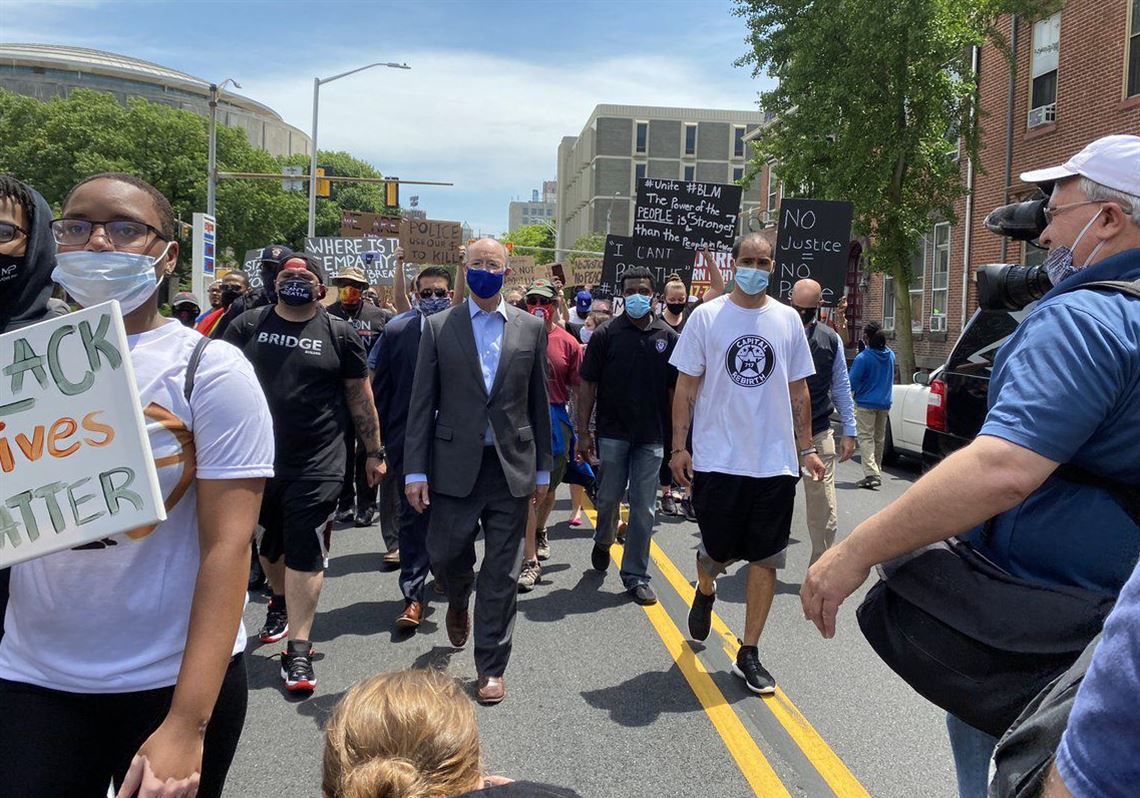 Gov. Wolf marches with George Floyd demonstrators in Harrisburg ...