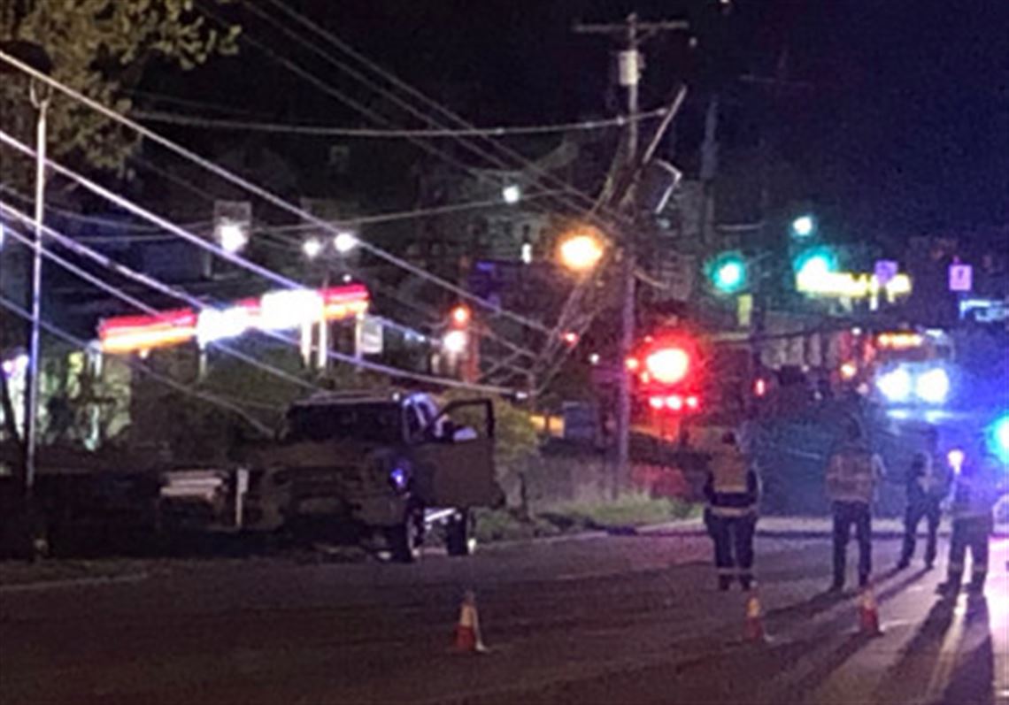 Truck crashes into pole in Pleasant Hills Pittsburgh PostGazette