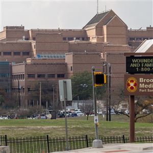 The Brooke Army Medical Center is seen on Dec. 8, 2022 in San Antonio, Texas.