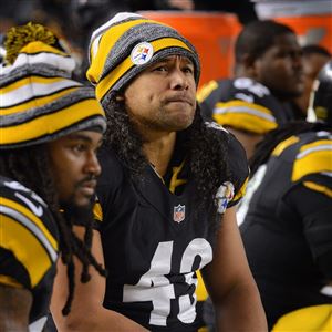 Pittsburgh Steelers vs. Baltimore Ravens. Fans support on NFL Game.  Silhouette of supporters, big screen with two rivals in background Stock  Photo - Alamy