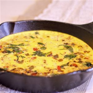 1st Generation Farms Crust-less Cast Iron Quiche.