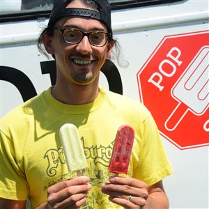 Todd Saulle of Pop Stop makes popsicles from scratch.
