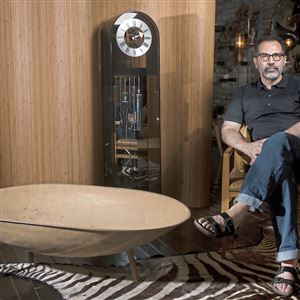  Michael Olijnyk, co-director of the Mattress Factory, poses for a portrait Thursday Aug. 31, 2017, inside his apartment on the sixth floor of the Mattress Factory in the Mexican War Streets. 