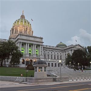 The Pennsylvania State Capitol Building, in Harrisburg, in a file photo. The capitol was the scene on Tuesday, April 30, 2019, of a House committee hearing on the dispositions of the four remaining state centers for those with intellectual disabilities.