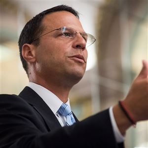 Pennsylvania Attorney General Josh Shapiro speaks at a press conference on Aug. 29, 2018