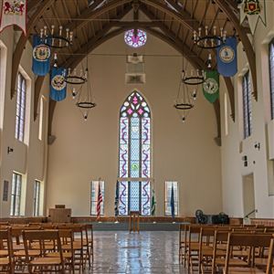 The interior of Commencement Hall at Bethany College, Tuesday, July 16, 2019, in Bethany, WV. (Haldan Kirsch/Pittsburgh Post-Gazette)  