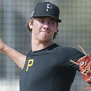 Ke'Bryan Hayes Pittsburgh Pirates Game Used Batting Gloves “Top Prospect”  LOA