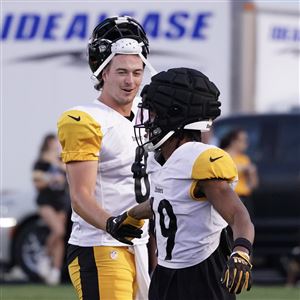 Steelers Update on X: Joey Porter Jr. breaks up a pass to George Pickens  in the end zone at #Steelers training camp! 