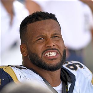 Rams' Aaron Donald sad to leave hometown Pittsburgh with loss - The San  Diego Union-Tribune