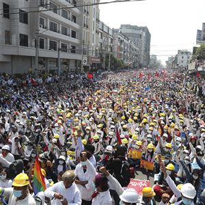 Myanmar Demonstrators Defying Deadly Military Crackdown Again Crowd Streets To Protest Coup Pittsburgh Post Gazette