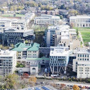 The campus of Carnegie Mellon University in Oakland.