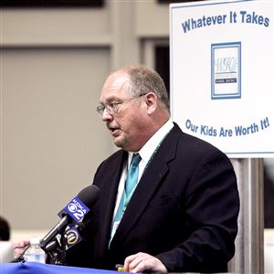 Woodland Hills superintendent Alan Johnson, shown here in September, said the district is working to reduce the number of suspensions, including program changes as schools are realigned this fall and more teacher training on instructing children from diverse backgrounds.