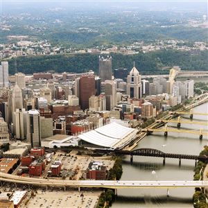 A view of Downtown Pittsburgh from the north.