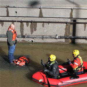 The man pictured is Jason Corbin of Irwin. Pittsburgh River Rescue was able to get to him approximately 45 minutes after the first responders arrived.