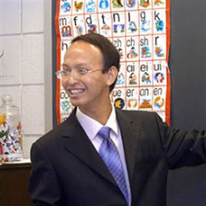 Ma Yan teaches a first-year Chinese language class at Shady Side Academy.