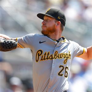 Bailey Falter #26 of the Pittsburgh Pirates pitches during the first inning against the Atlanta Braves at Truist Park on June 30, 2024 in Atlanta, Georgia.