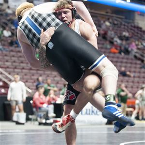 Mt. Pleasant wrestler Jamison Poklembo has a full trophy case, but  something's missing