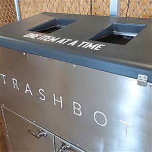PIttsburgh startup Clean Robotics began out of AlphaLab, an East Liberty startup accelerator. The TrashBot has a screen above it that shows the inside of the sorting process, as well as educational videos about what is and isn't recyclable.