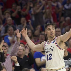 T.J. McConnell showed support for Damar Hamlin with jersey