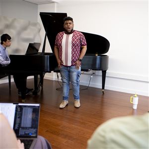 Countertenor Ricky Owens belts out a Russian opera while students at Carnegie Mellon University gather data on flow, a type of intense focus.