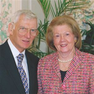 Patricia Rooney (right) and Dan Rooney.